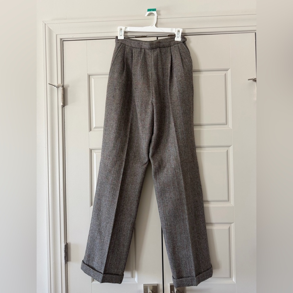 Vintage Ralph Lauren Women’s Wool Gray Tweed Dress Pants